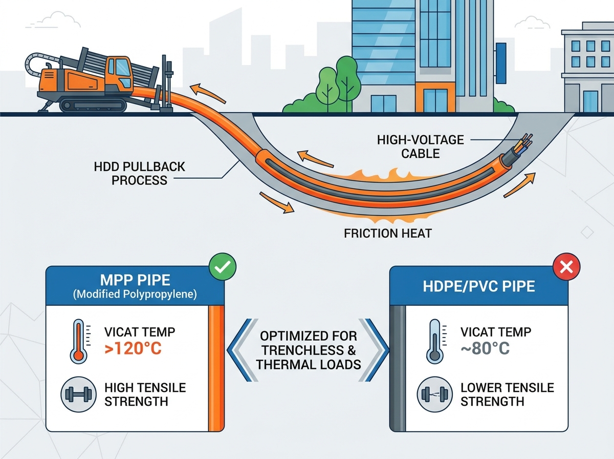 MPP Pipe Trenchless Installation